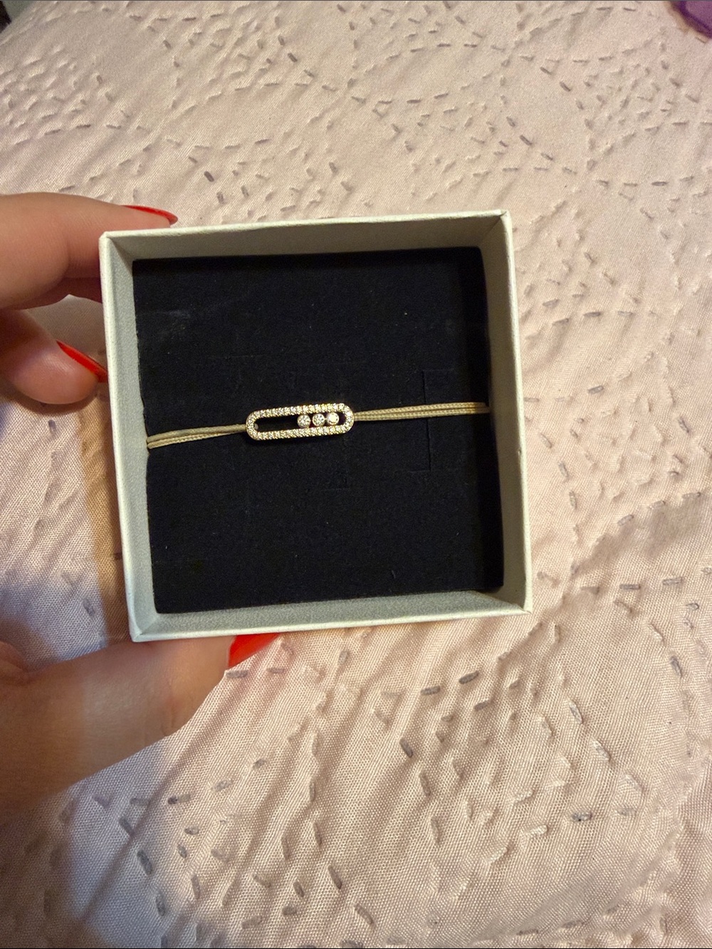 Messika care pave diamond cord bracelet. - Picture 4 of 4